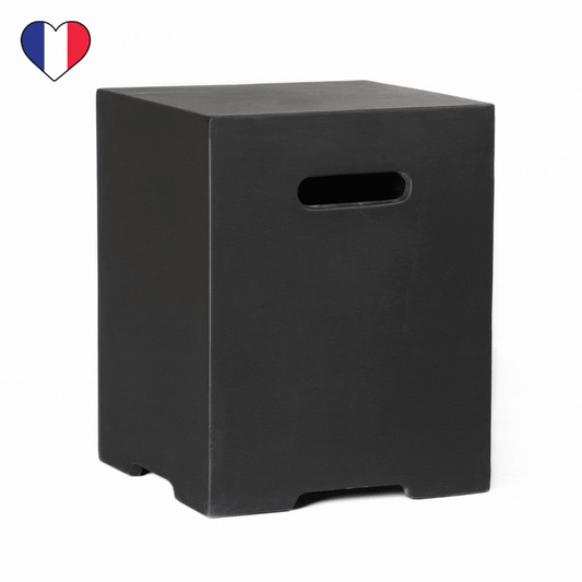 COFFRE DE BOUTEILLE EN BÉTON NOIR