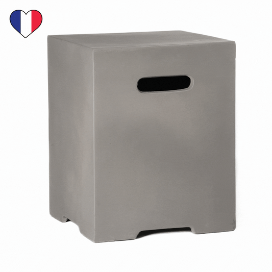 COFFRE DE BOUTEILLE EN BÉTON GRIS