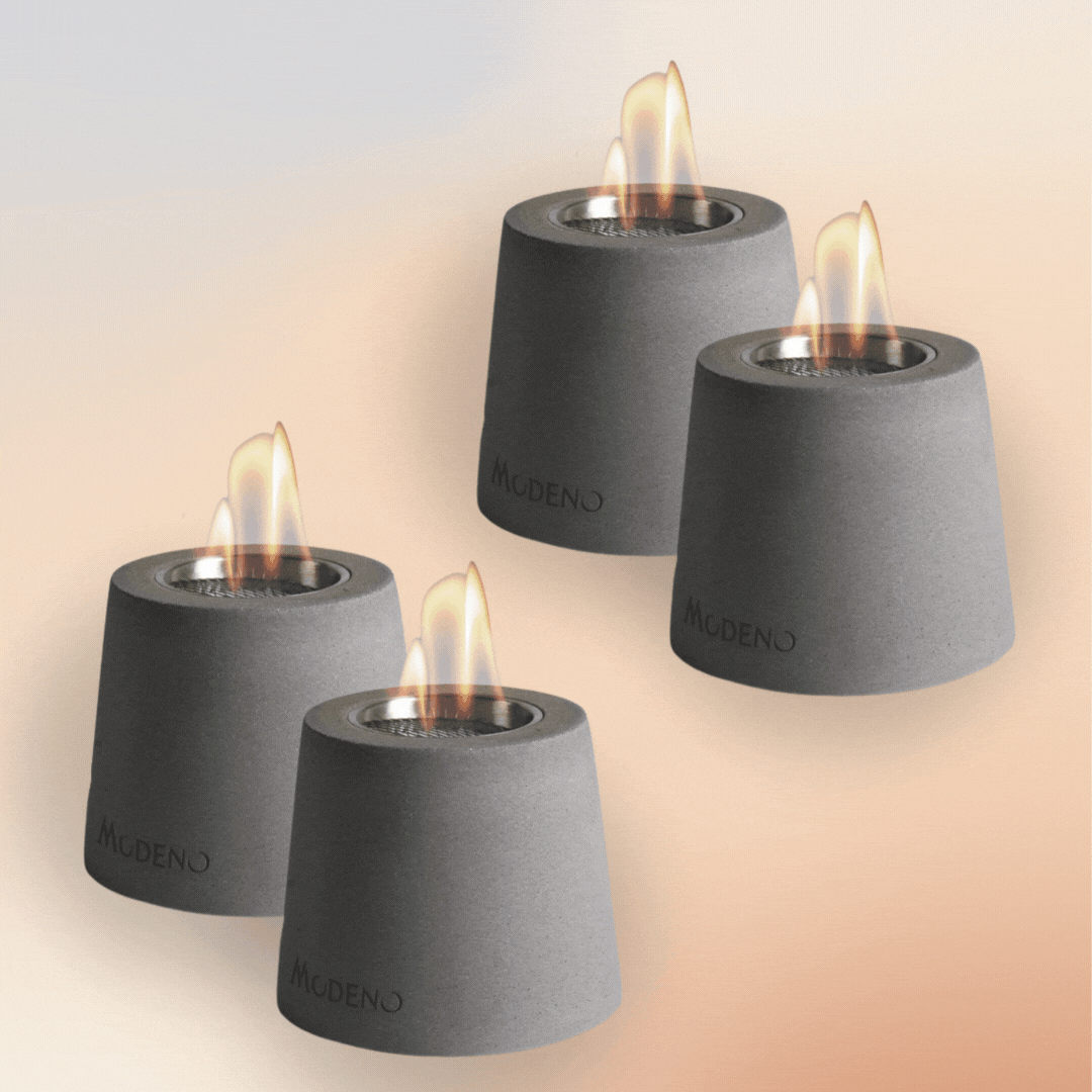 JUEGO DE 4 CHIMENEAS DE MESA 