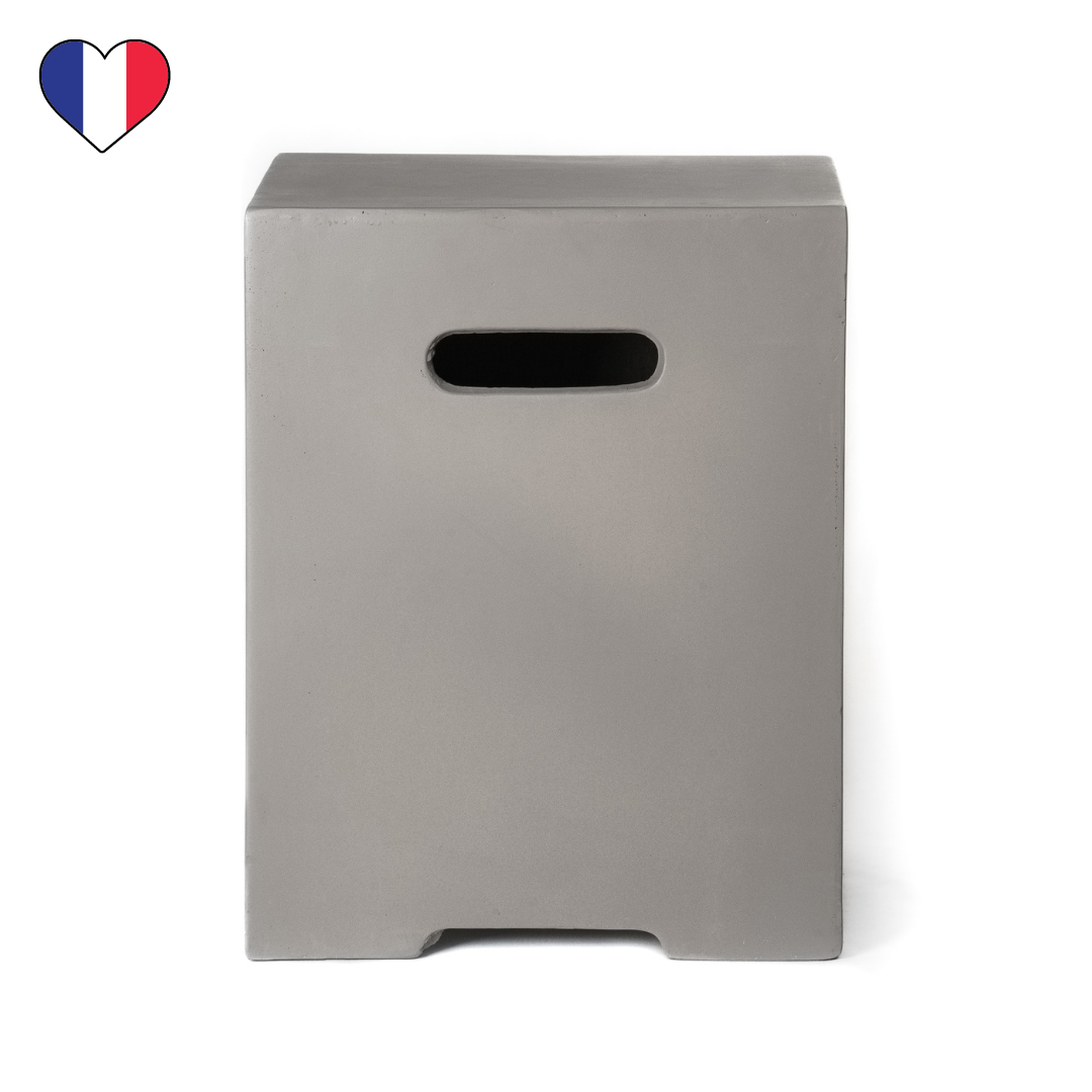 COFFRE DE BOUTEILLE EN BÉTON GRIS