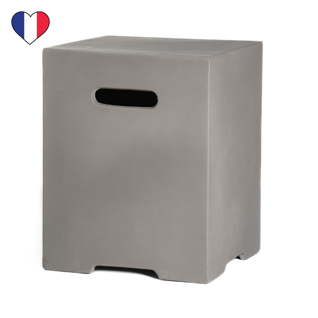 COFFRE DE BOUTEILLE EN BÉTON GRIS